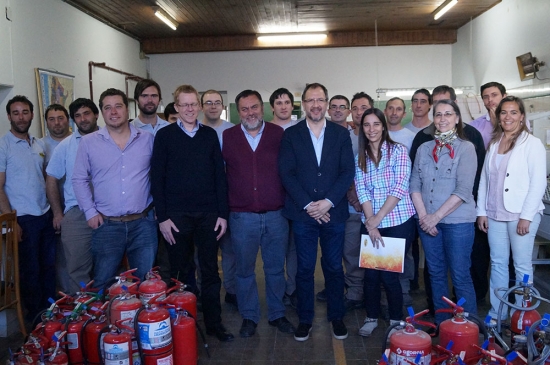 El presidente del Banco Provincia visita el taller de Sodago